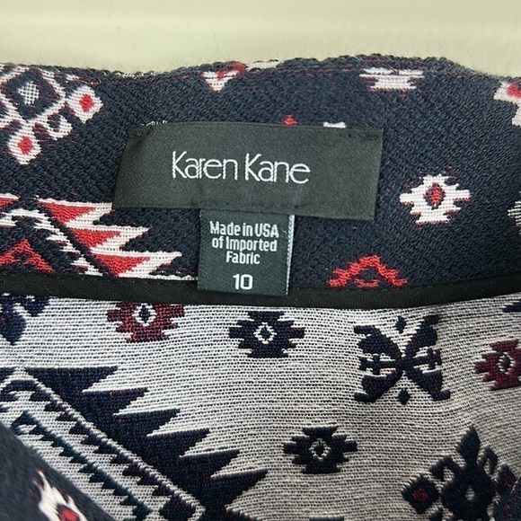 Karen Kane Woman’s Skirt 10 Mini A Line Side Zipper Gold Free Spirit - Picture 3 of 6